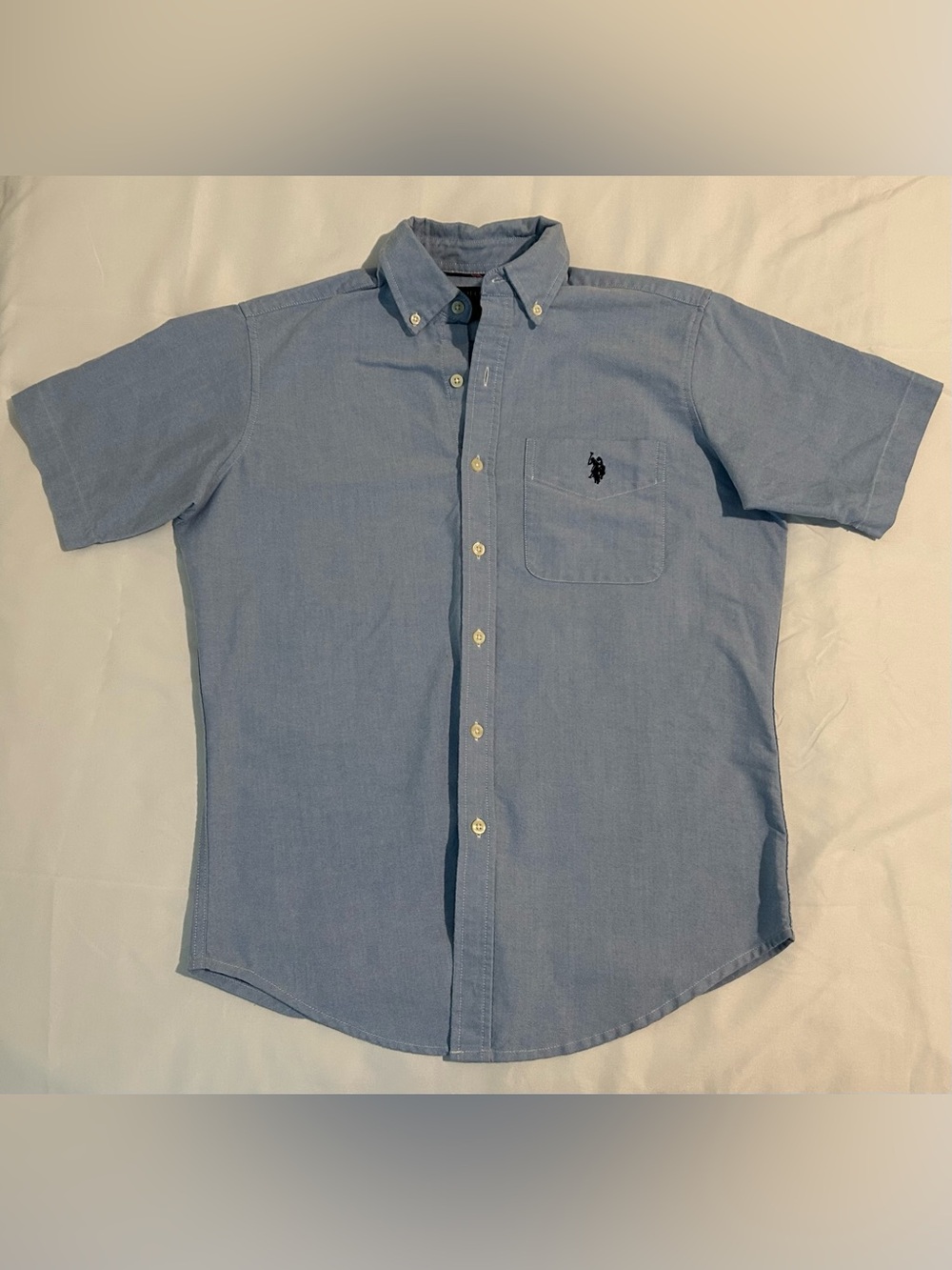 U.S. Polo Assn. Men’s Small Light Blue Short Sleeve Button Down Shirt - Size S